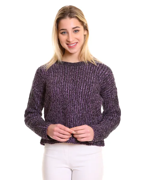 pull court maille chinée
