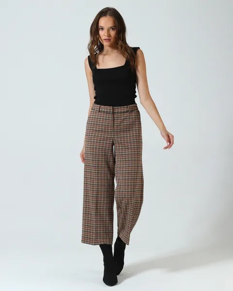 pantalon large pied de poule