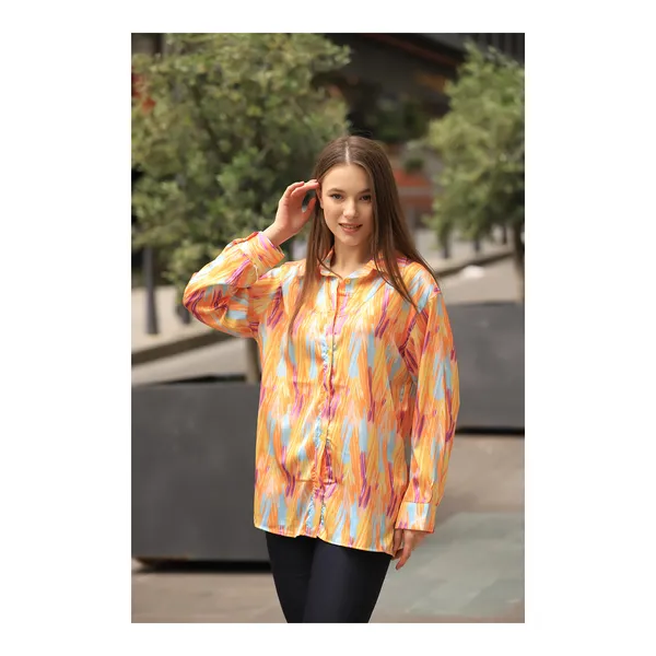 chemisier ample orange