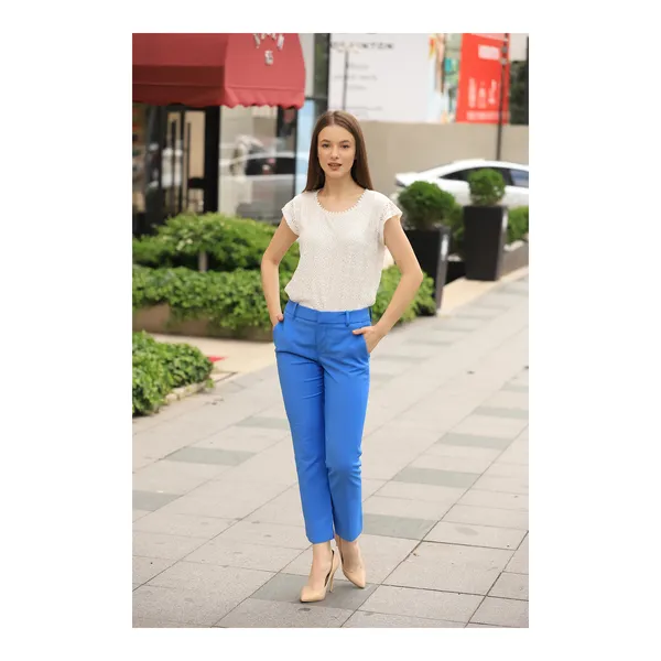 pantalon bleu cobalte