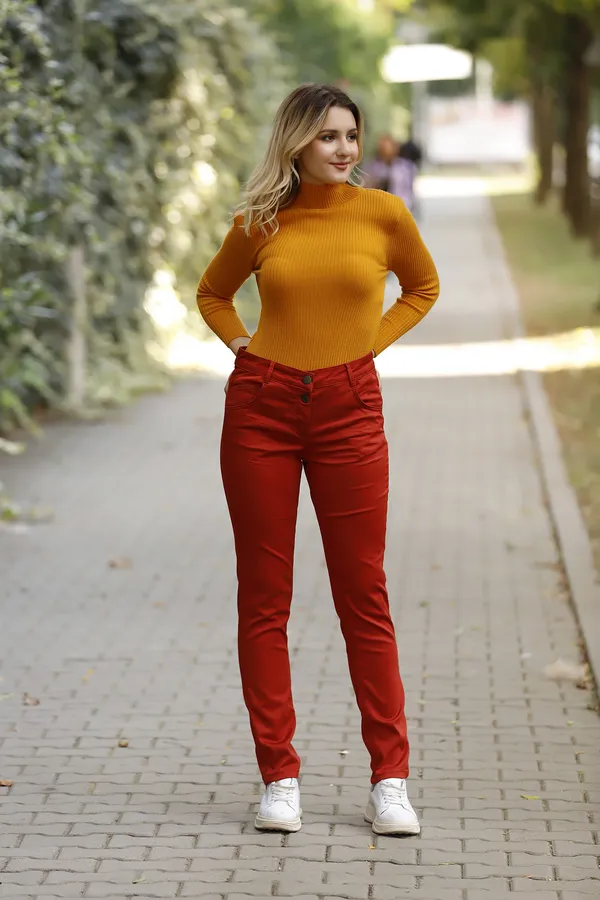 pantalon betty rouge